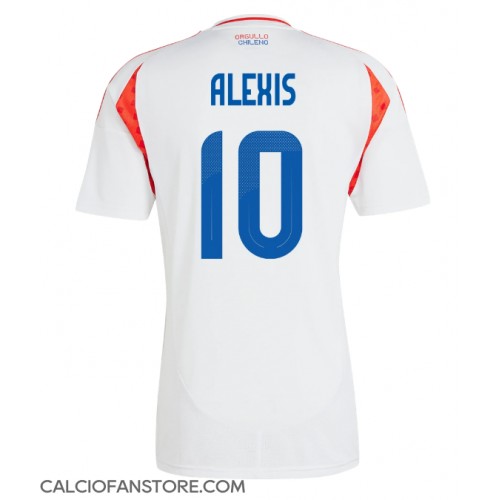 Maglia Calcio Chile Alexis Sanchez #10 Seconda Divisa Copa America 2024 Manica Corta